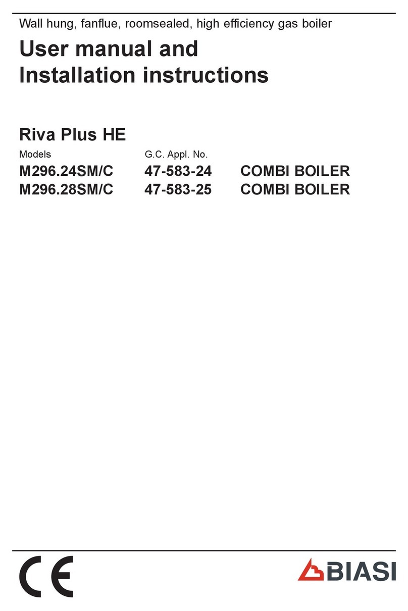Biasi Riva Plus HE M296.24SM User manual and installation instructions Biasi Riva Plus HE M296.24SM User manual and installation instructions