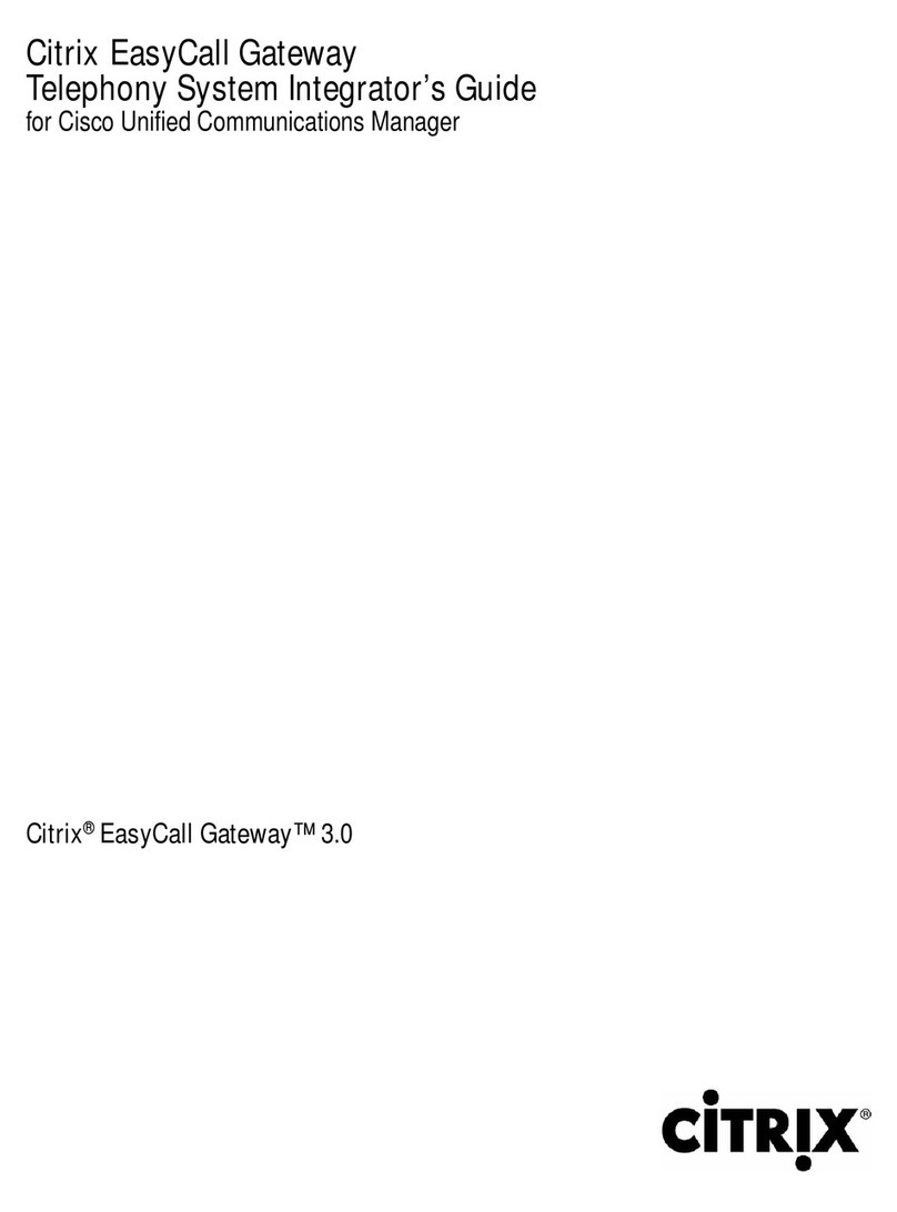 Citrix EasyCall Gateway 3.0 Integrator guide