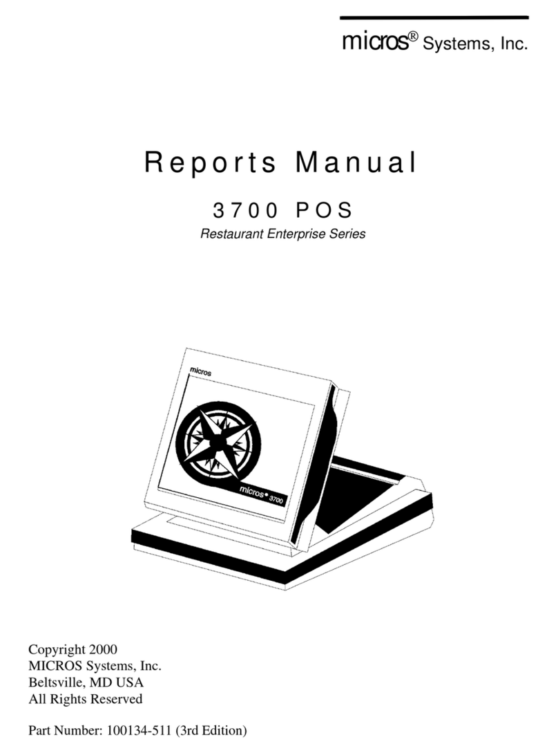 Micros Systems Restaurant Enterprise 3700 POS Reports manual