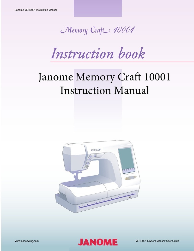 Janome Memory Craft 10001 User manual Janome Memory Craft 10001 User manual