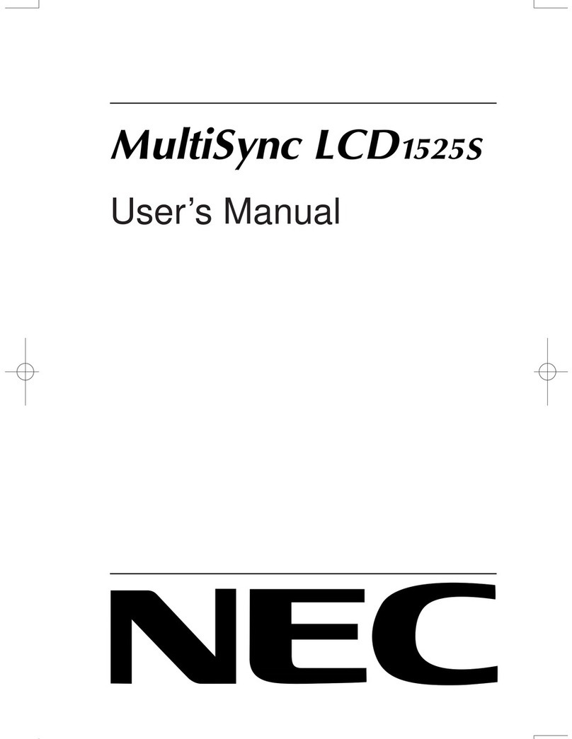 NEC MultiSync LCD1525S User manual