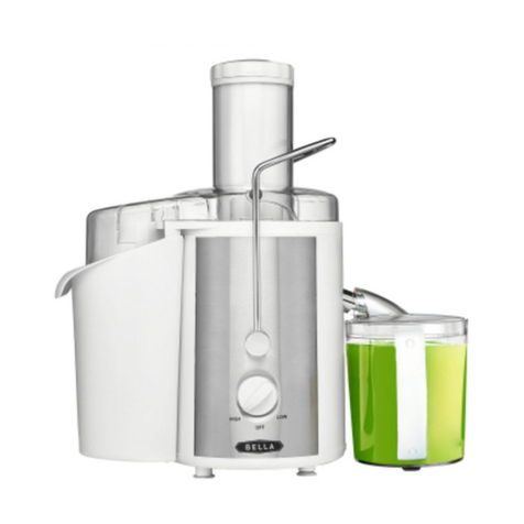 Bella JUICE EXTRACTOR instruction manual