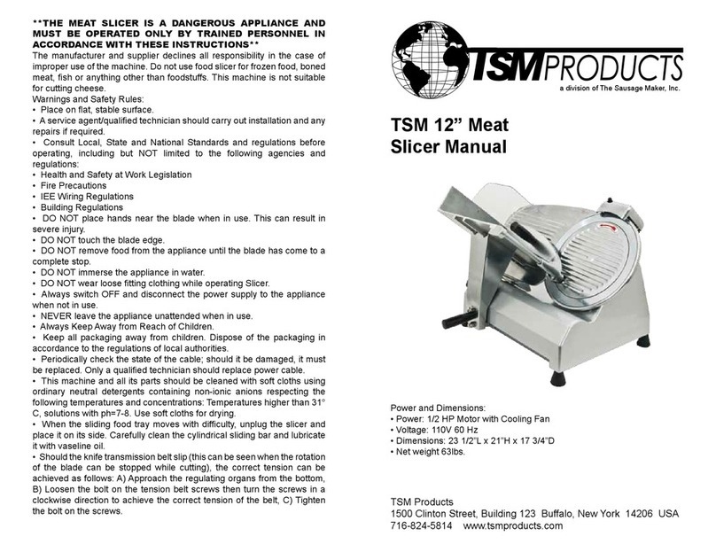 TSM 12” Meat Slicer manual