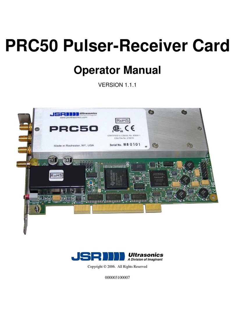 JSR PRC50 Operator's manual