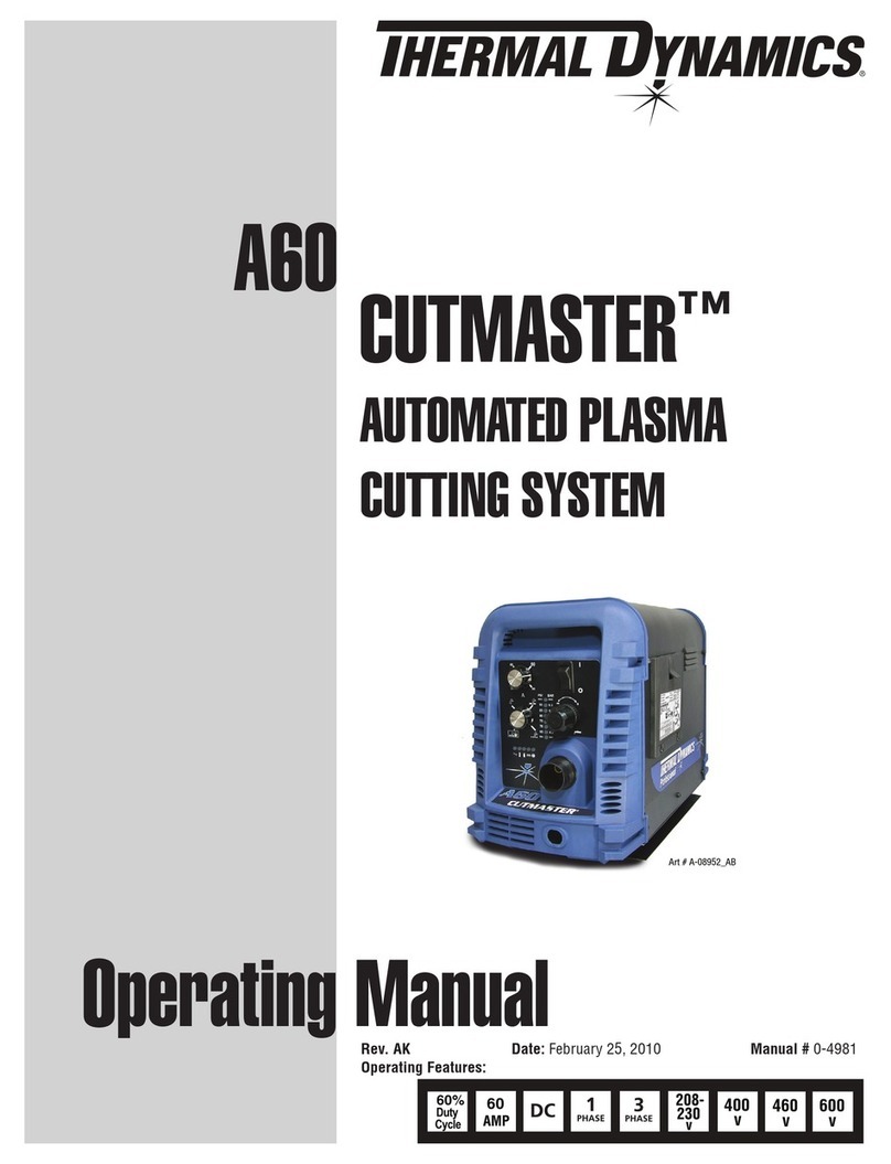 Thermal Dynamics cutmaster A60 User manual