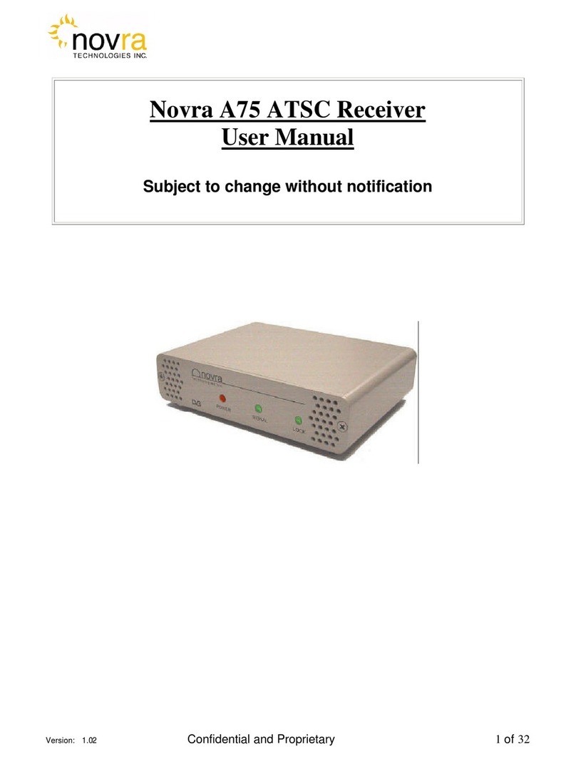 Novra A75 ATSC user manual