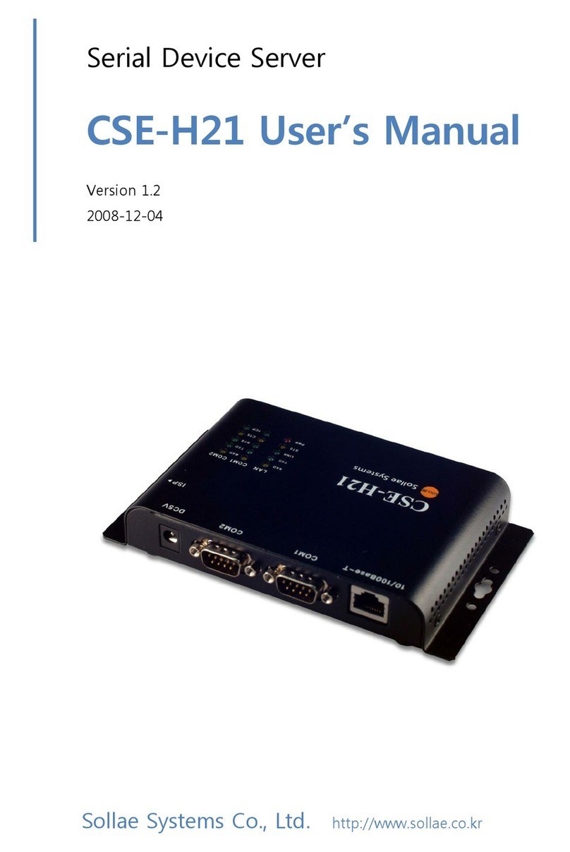 Sollae Systems CSE-H21 User manual