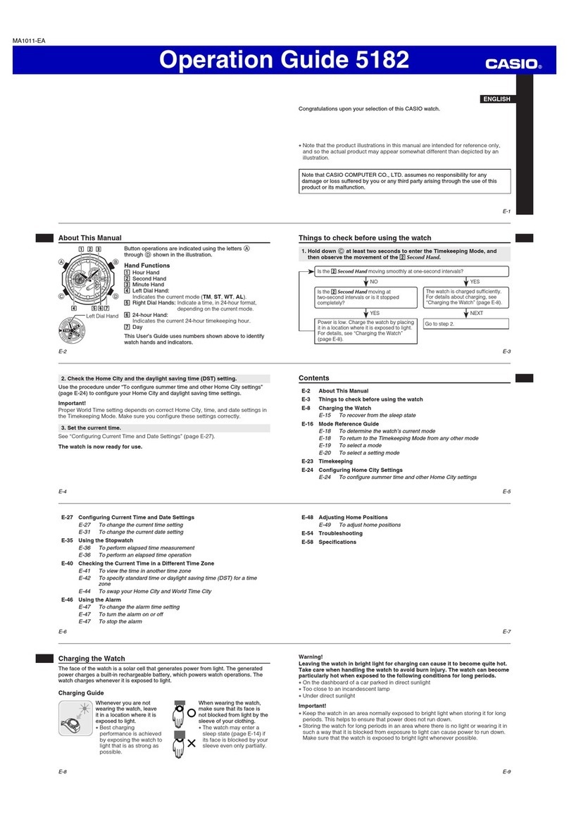 Casio 5182 User manual Casio 5182 User manual