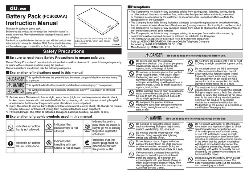 AU FCS02UAA instruction manual