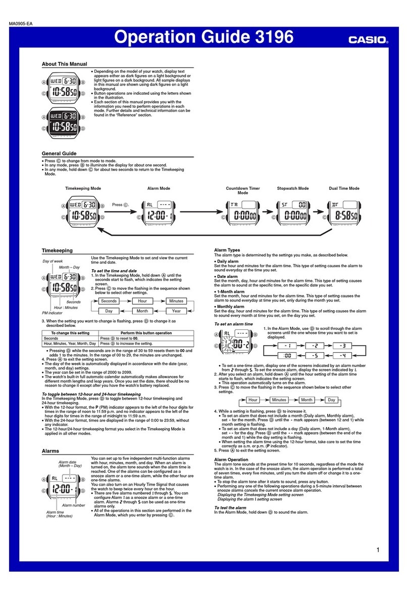 Casio 3196 User manual