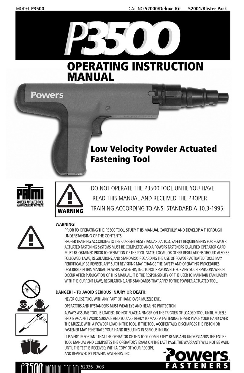Powers P3500 operating instructions