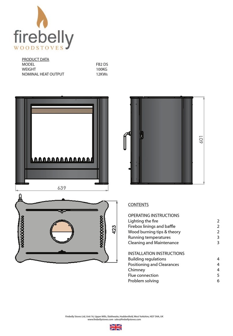Firebelly FB2 DS Operating and installation instructions