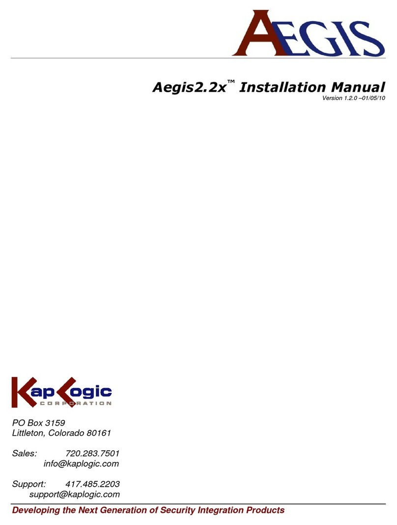 KapLogic Aegis2.2x installation manual