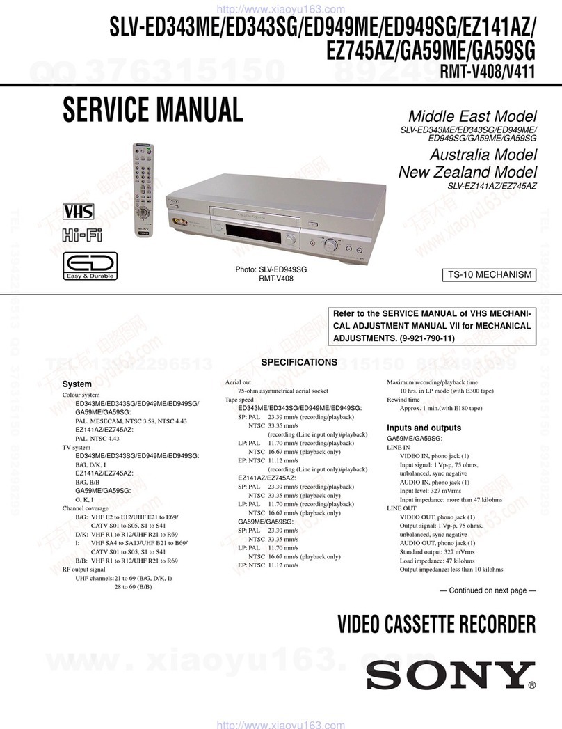 Sony SLV-ED343ME User manual