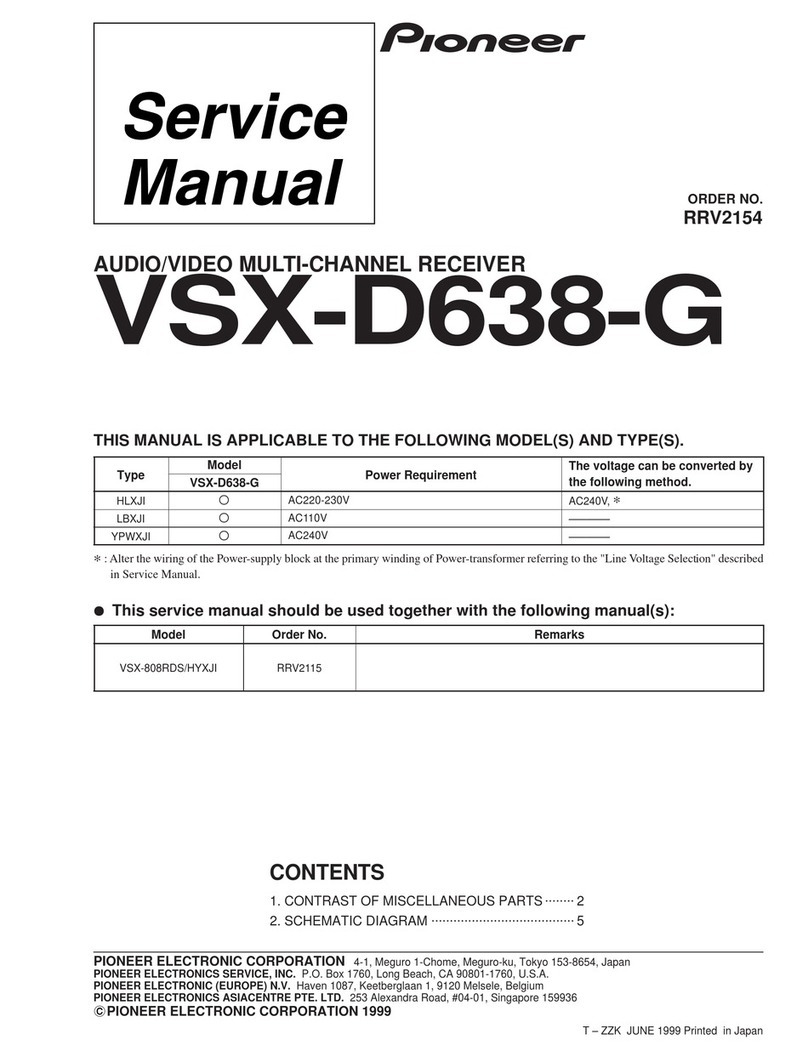 Pioneer VSX-D638-G User manual