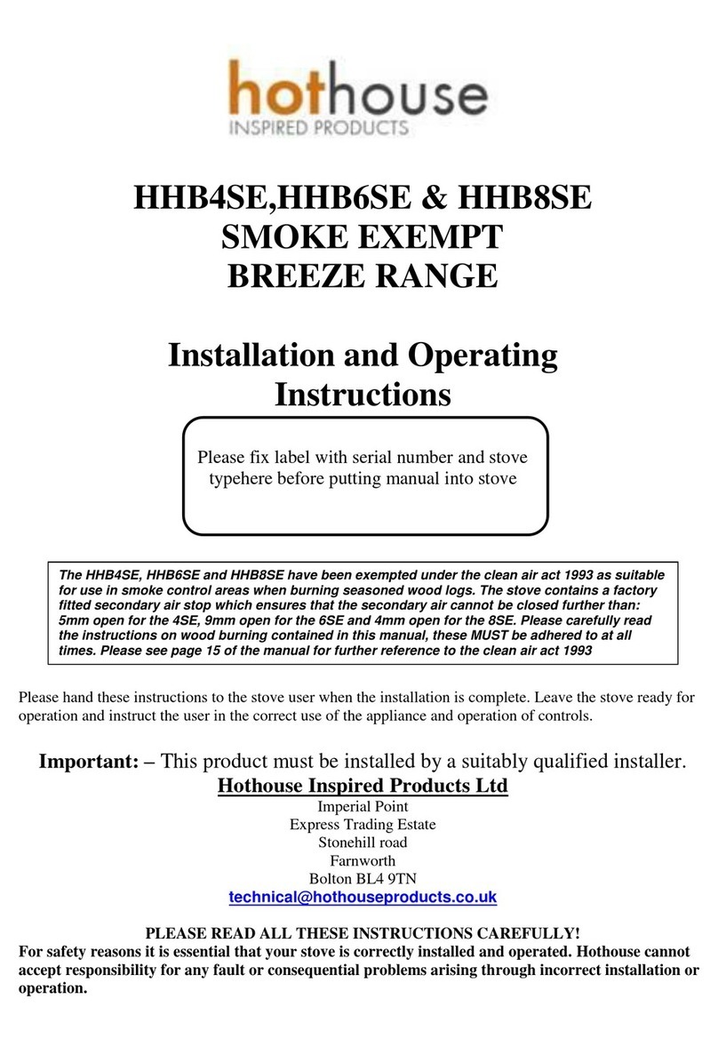HotHouse HHB4SE Installation and operating instructions