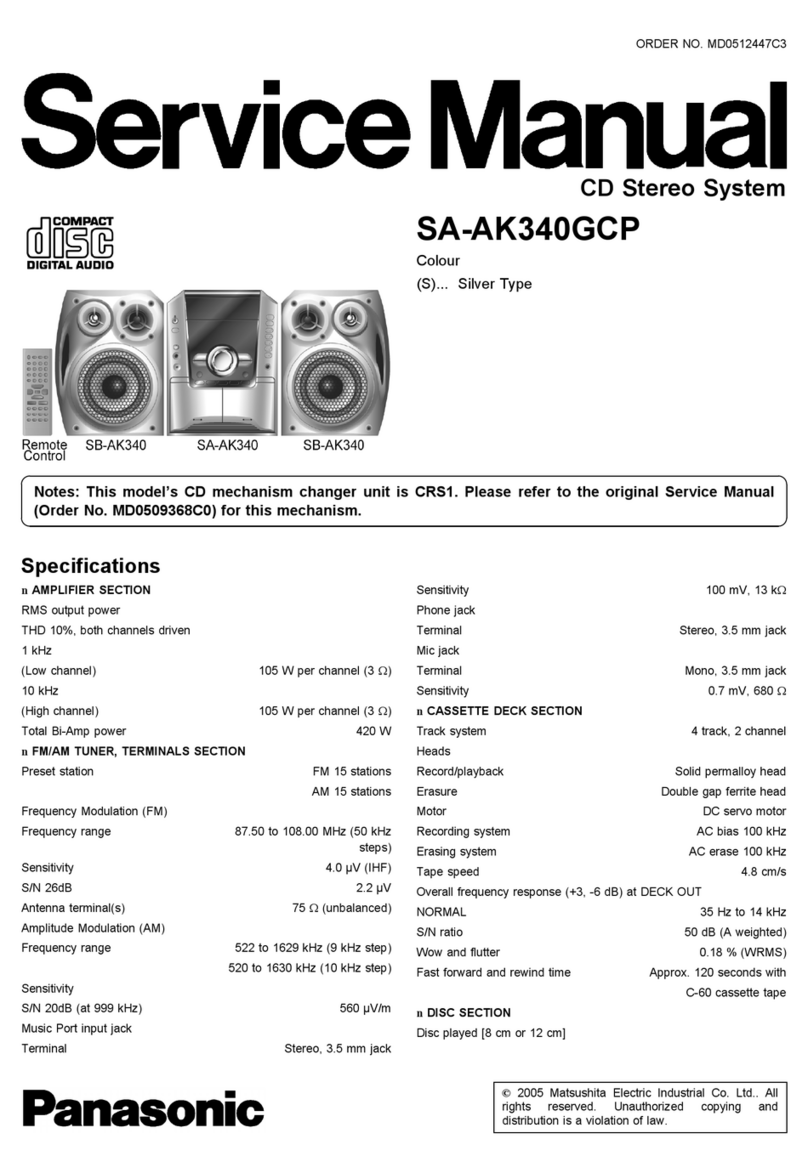 Panasonic SA-AK340GCP Service manual