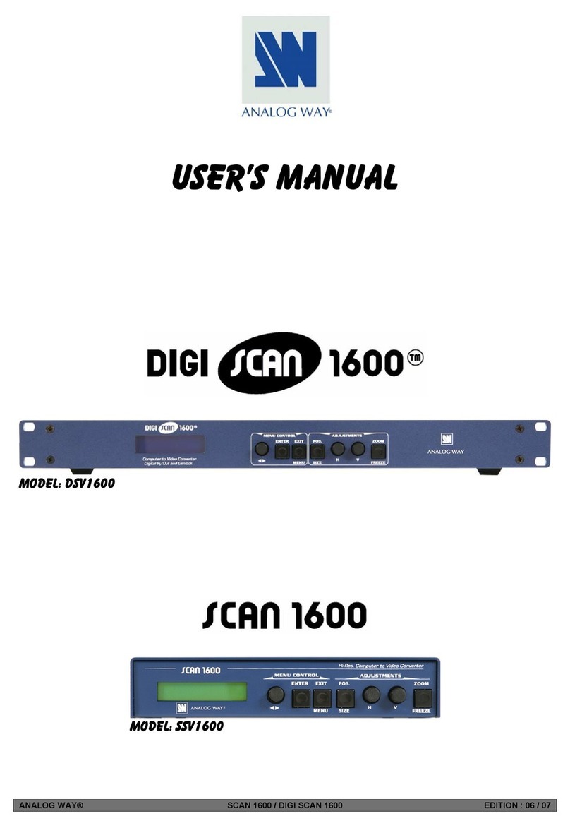 Analog way Digi Scan 1600 User manual