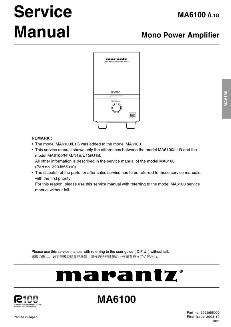 Marantz THX Ultra MA-6100 Service manual