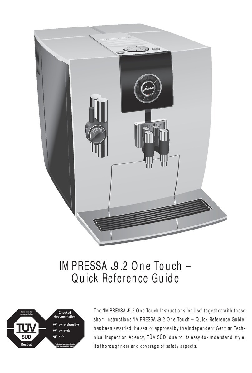 Jura IMPRESSA J9.2 One Touch Quick reference guide