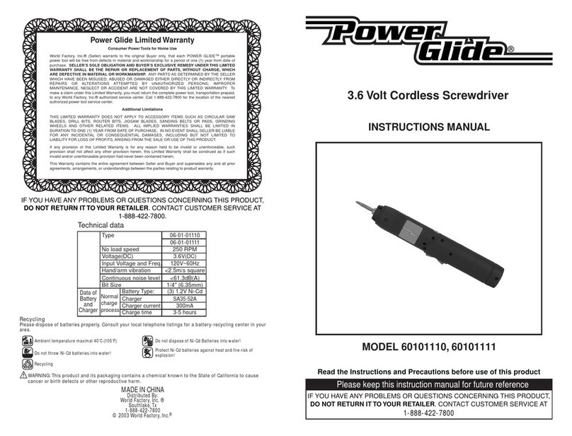 Power Glide 60101110 instruction manual