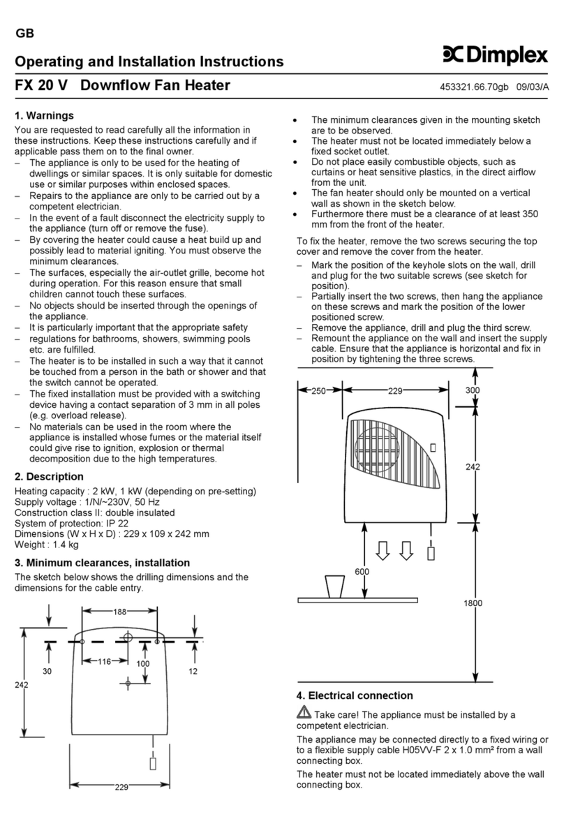 Dimplex FX 20V User manual