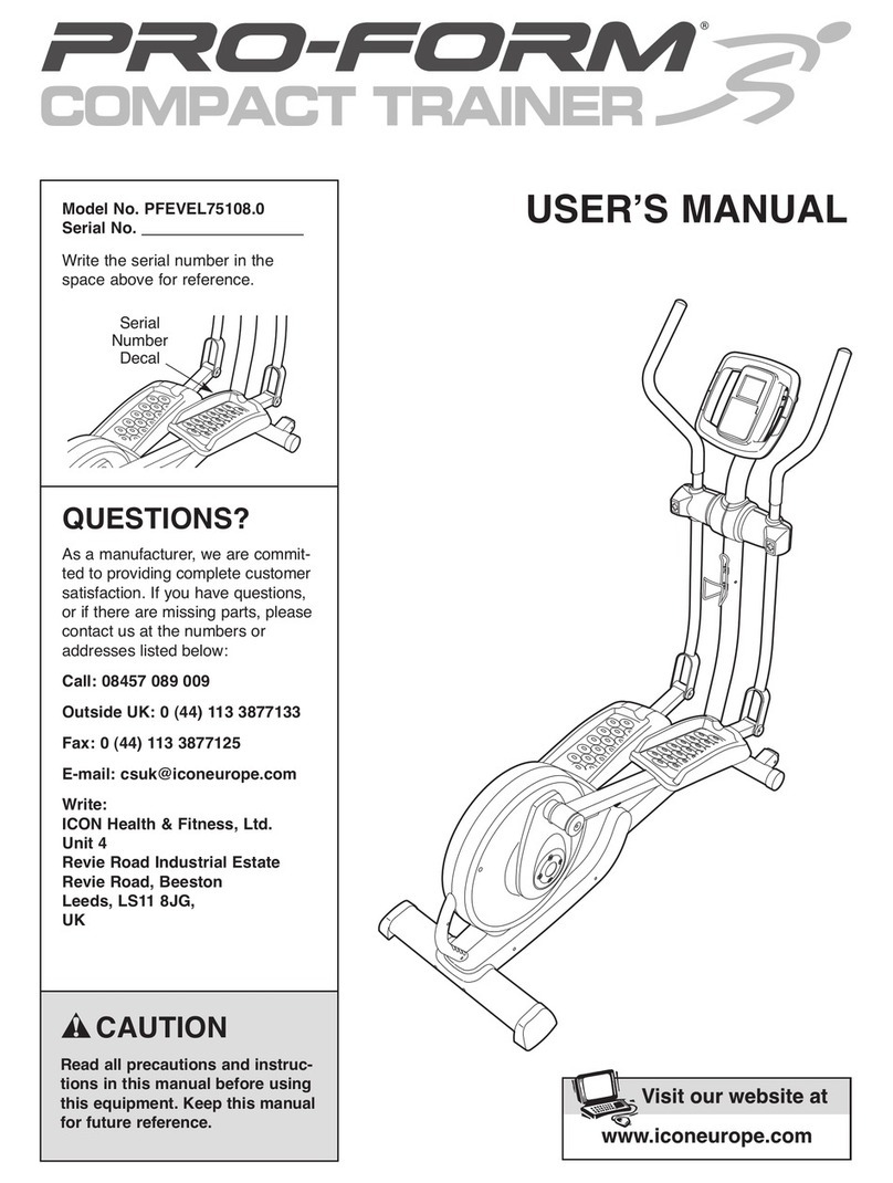 Pro-Form PFEVEL75108.0 User manual