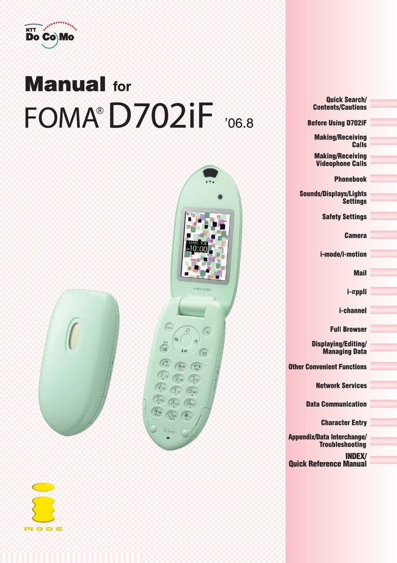 Docomo FOMA D702iF User manual