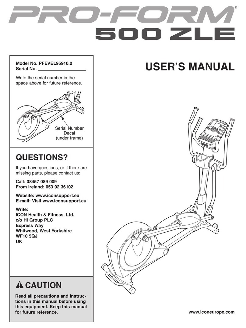 Pro-Form PFEVEL95910.0 User manual Pro-Form PFEVEL95910.0 User manual