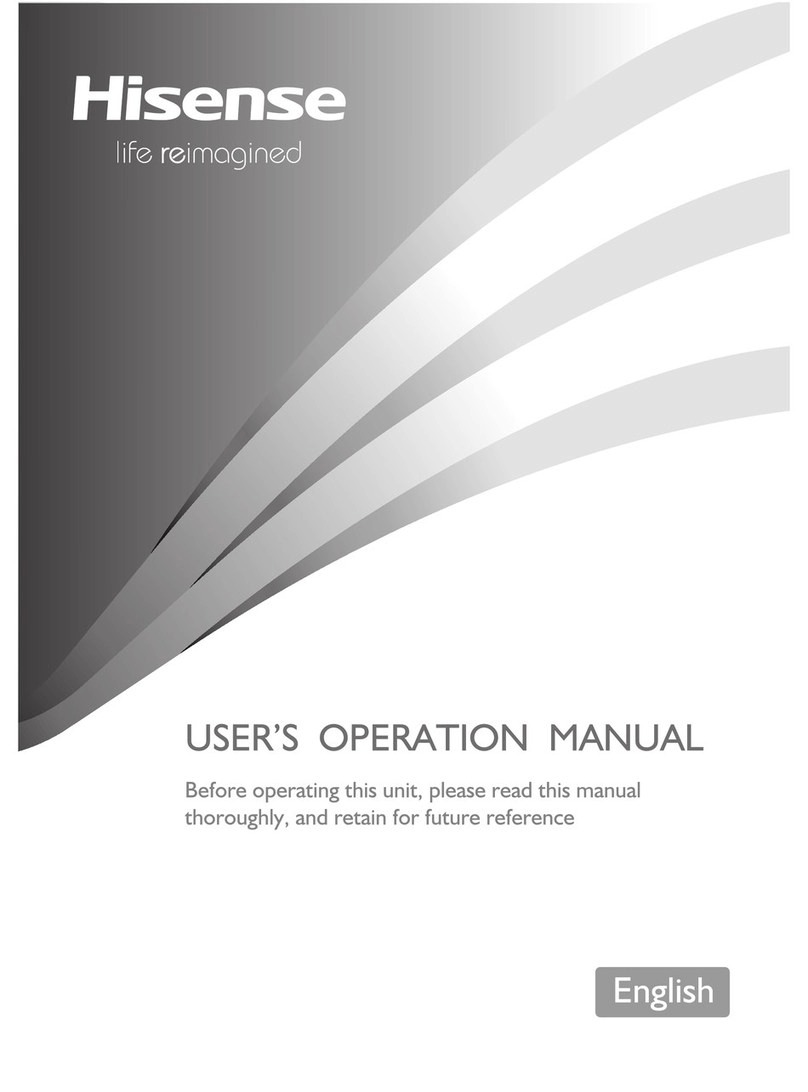 Hisense Refrigerator Mounting instructions