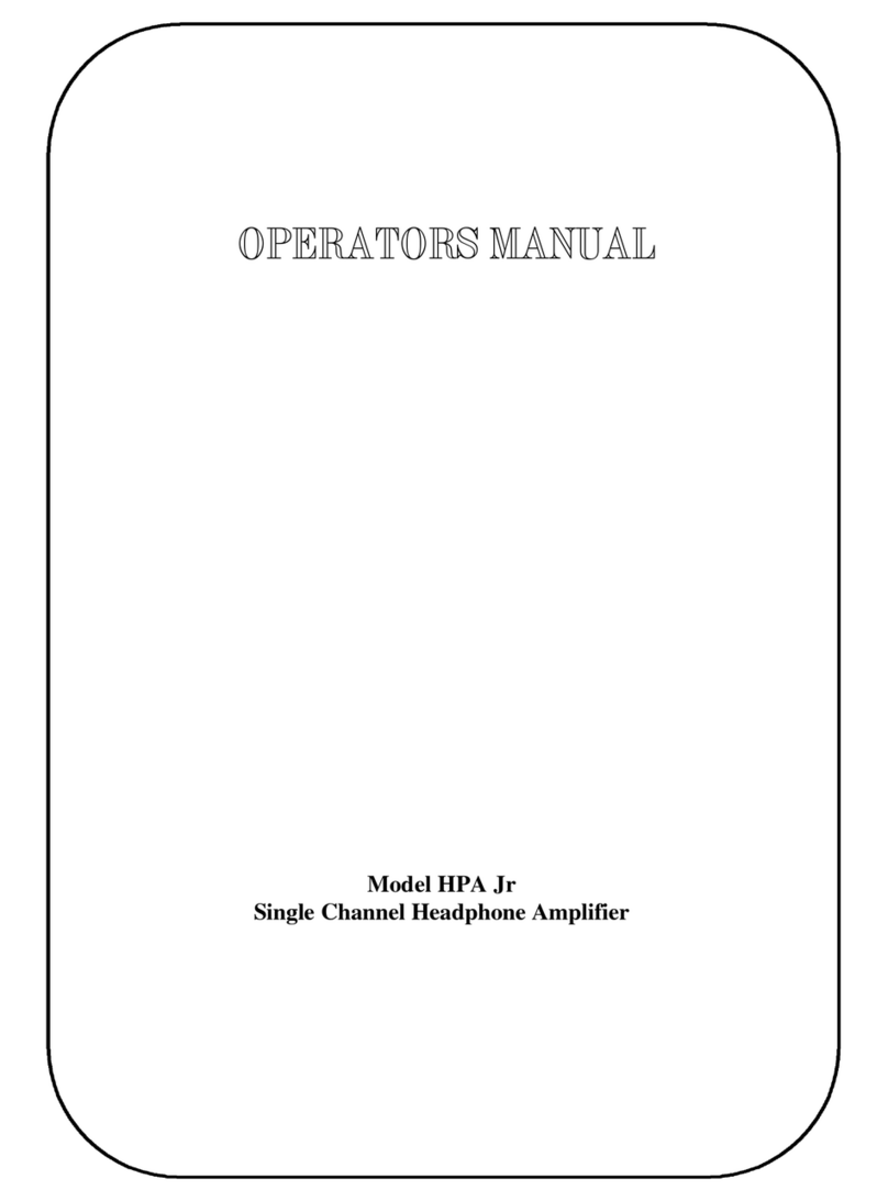 Goldline HPA Jr Operator's manual