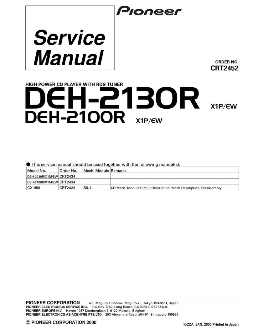 Pioneer DEH-2130R User manual Pioneer DEH-2130R User manual