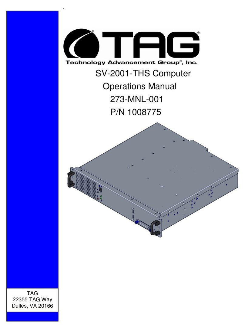 TAG SV-2001-THS Operation manual