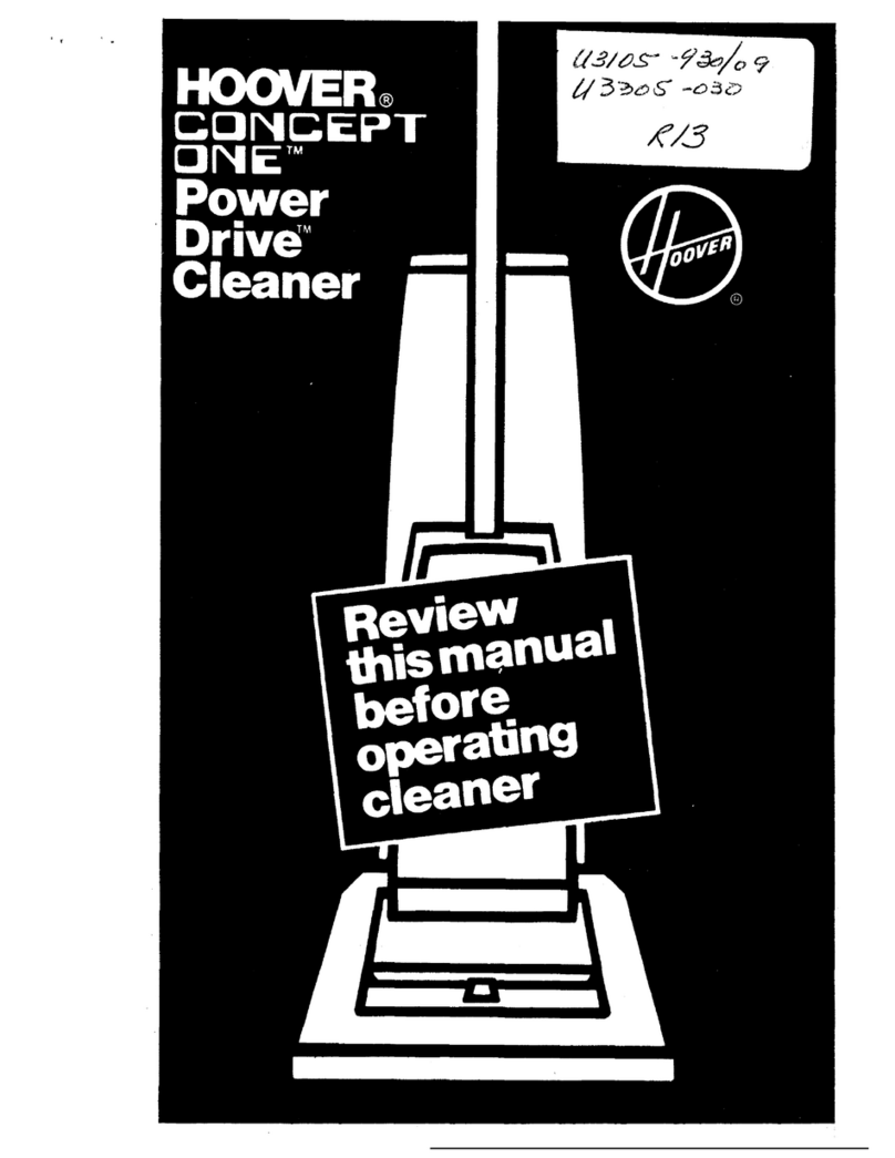 Hoover Concept one User manual
