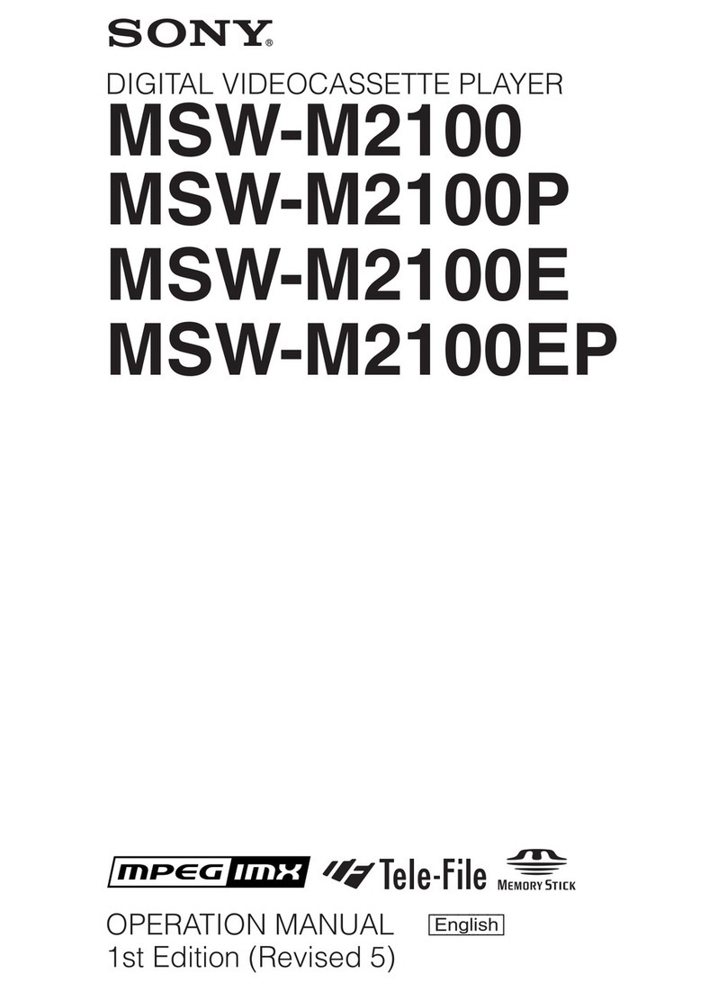 Sony MSW-M2100 Operation manual
