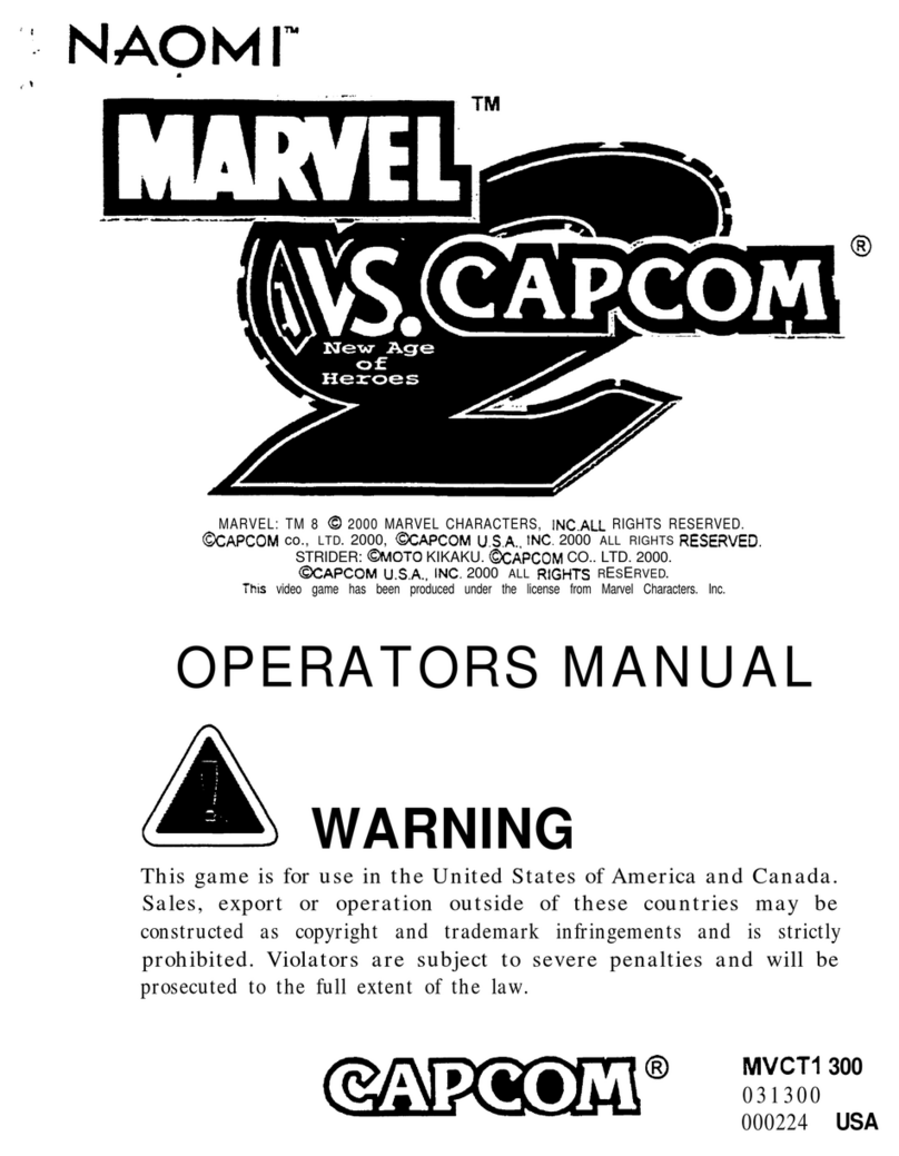 Capcom Naomi MARVEL VS.  2 Operator's manual