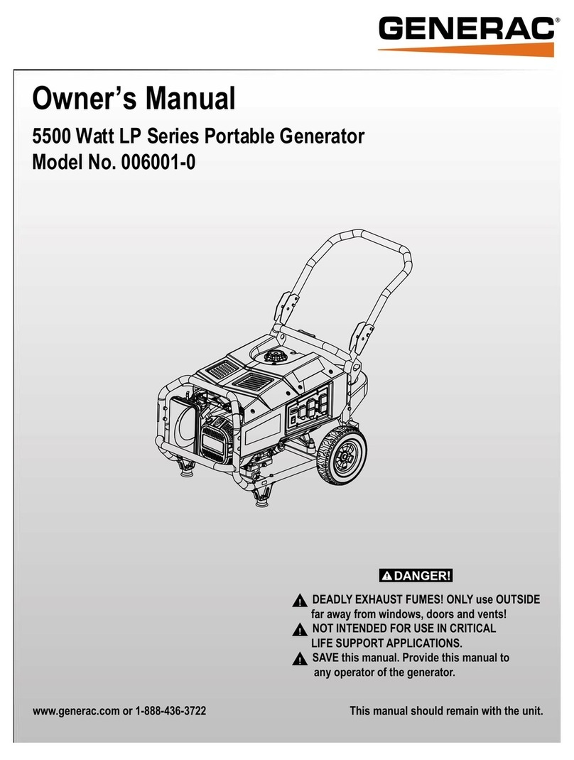 Generac Power Systems 006001-0 owner's manual