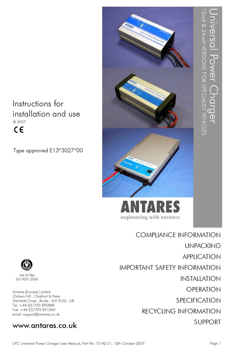 Antares Universal Power Charger User manual