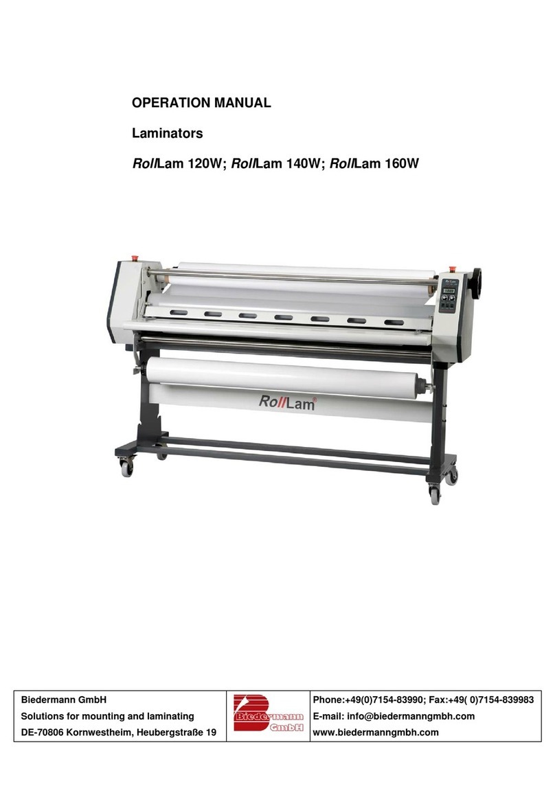 Biedermann GmbH RollLam 120W User manual