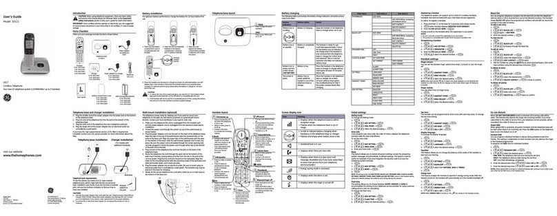 GE 30521 User manual