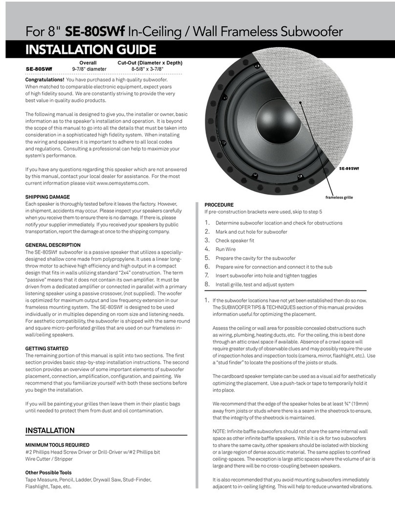 OEM SE-80SWf User manual
