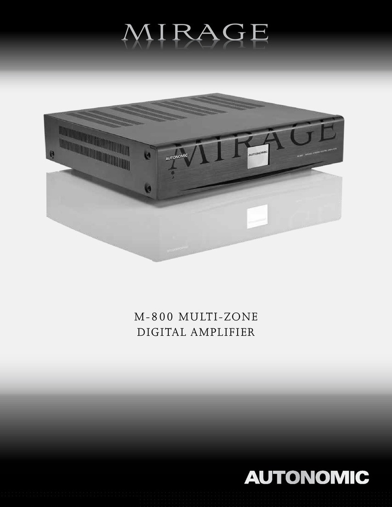 Autonomic Mirage m-800 User manual