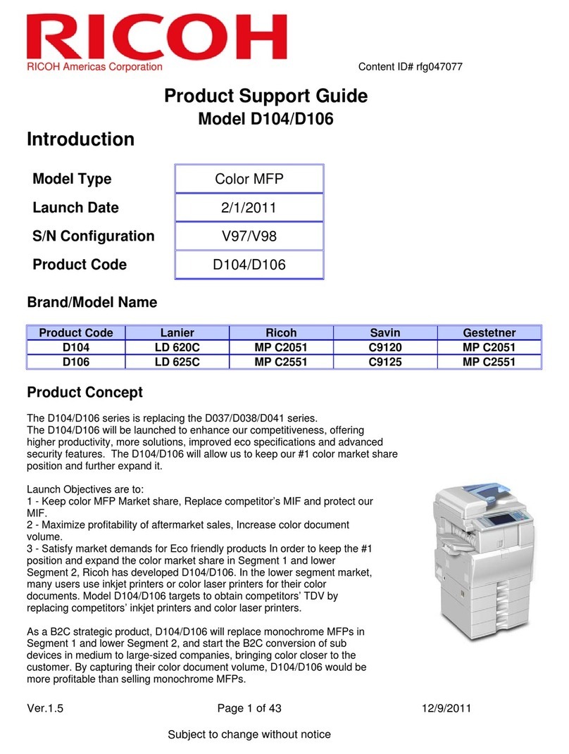 Ricoh D104 Installation instructions