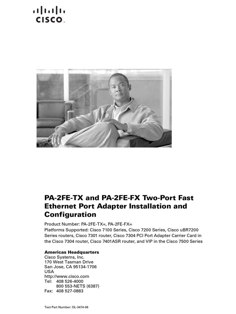 Cisco PA-2FE-TX Operating and maintenance instructions