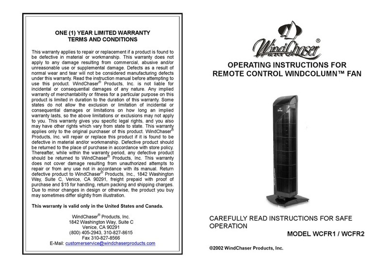 Wind Chaser Windcolumn WCFR1 User manual