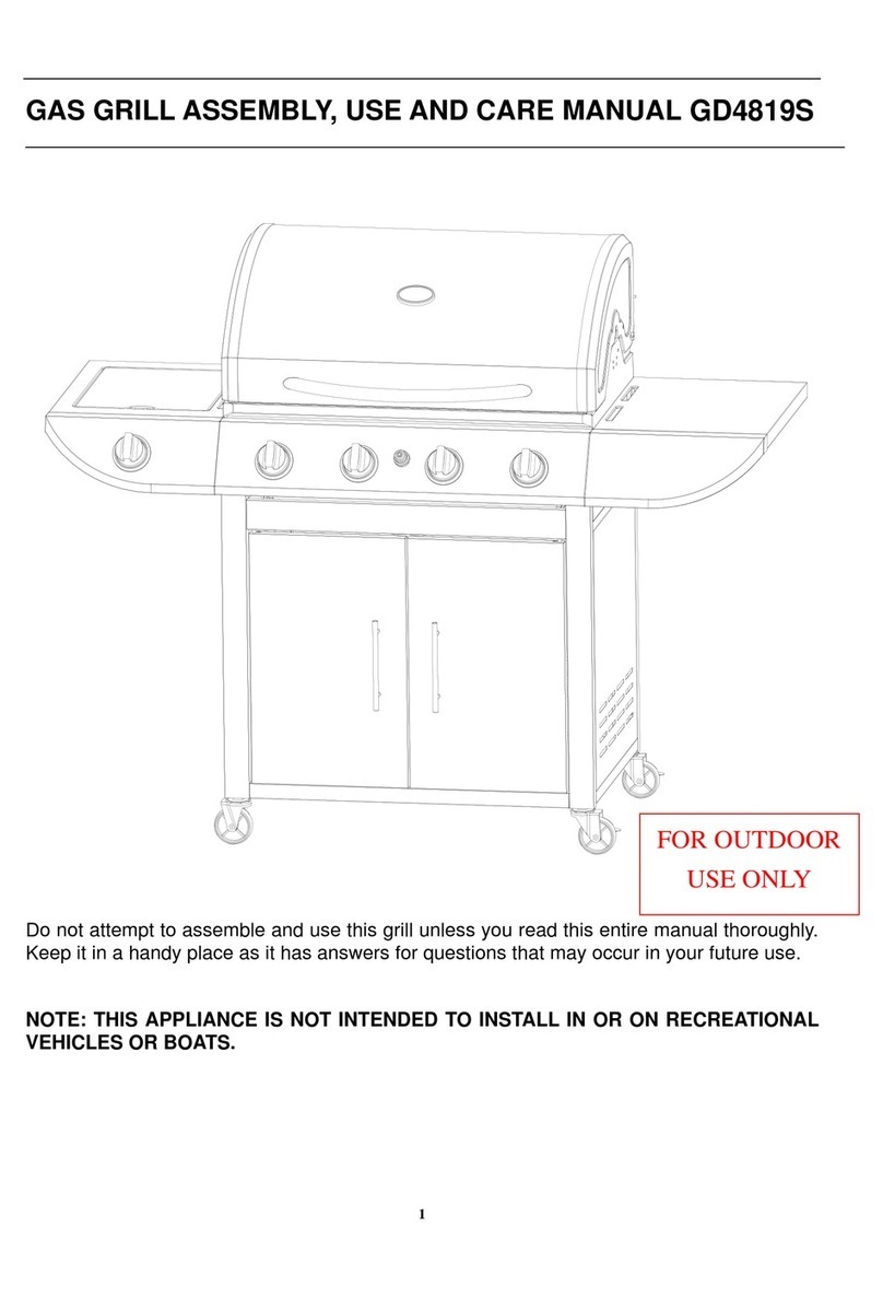 Vanward GD4819S Assembly, use and care manual