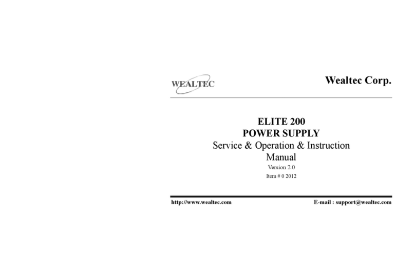 Wealtec ELITE 200 Service & operation & instruction manual