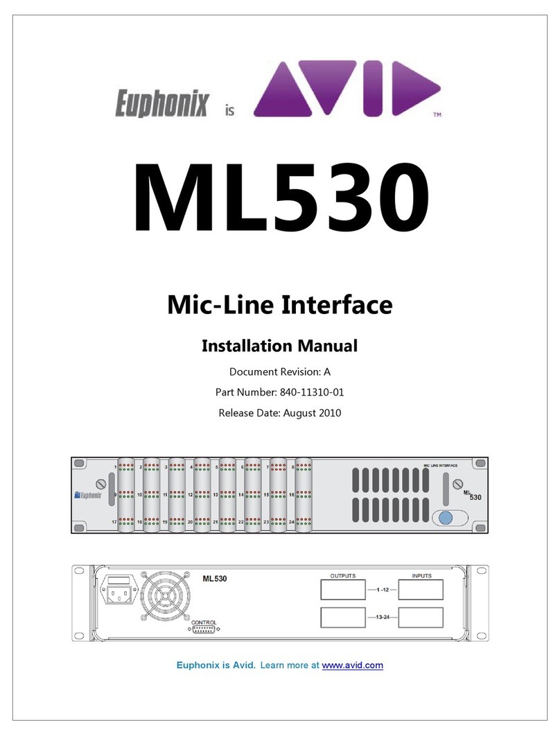 Euphonix ML530 installation manual