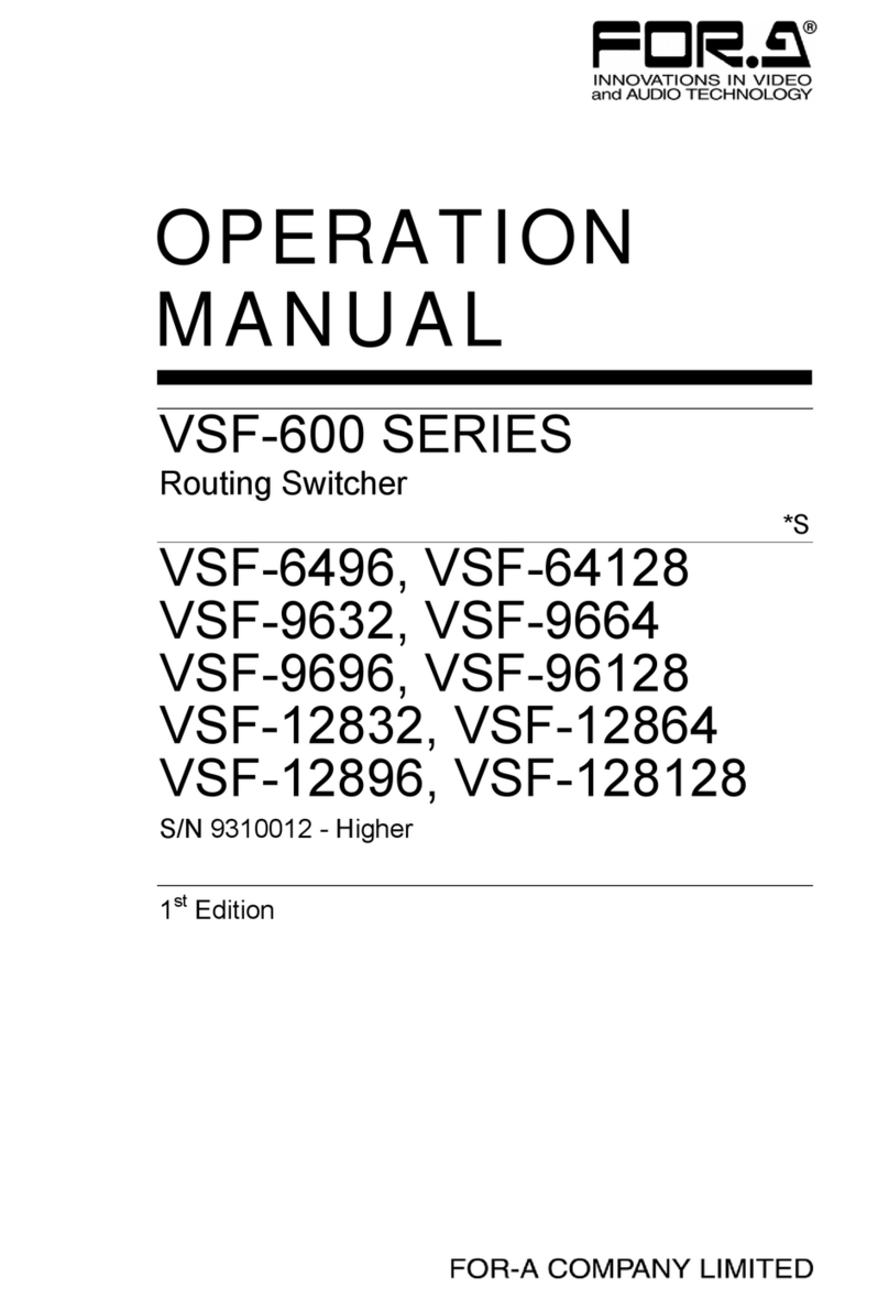 FOR-A VSF-6496 User manual