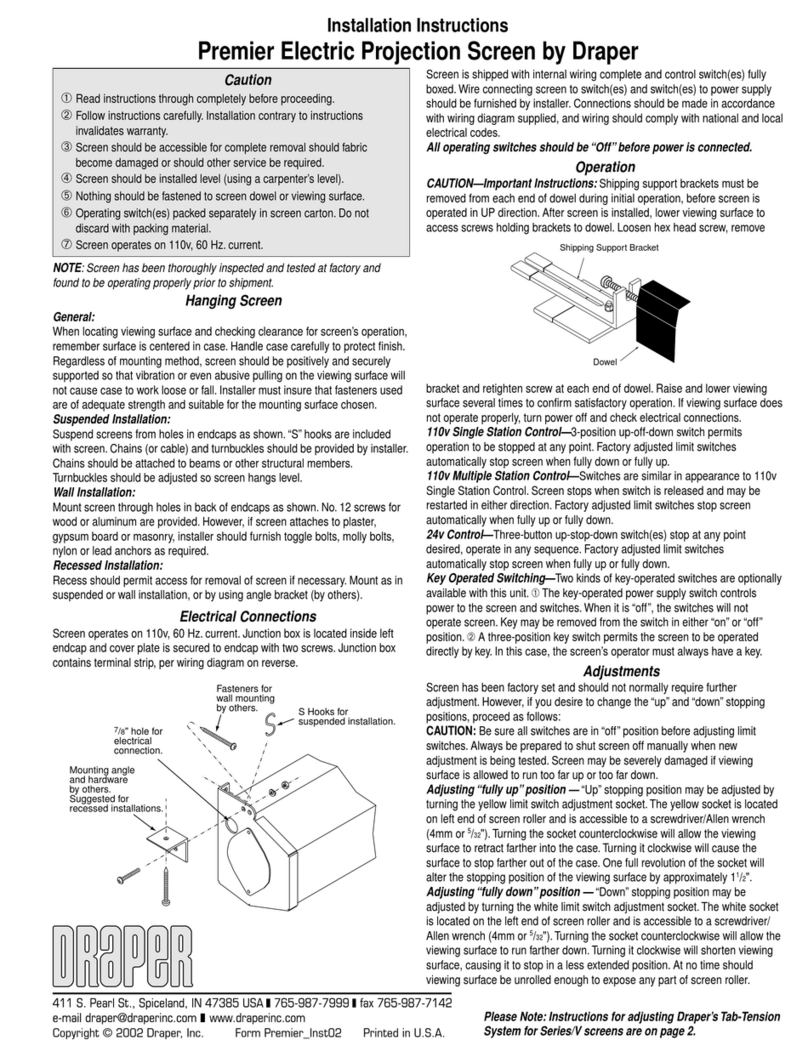 Draper Premier User manual
